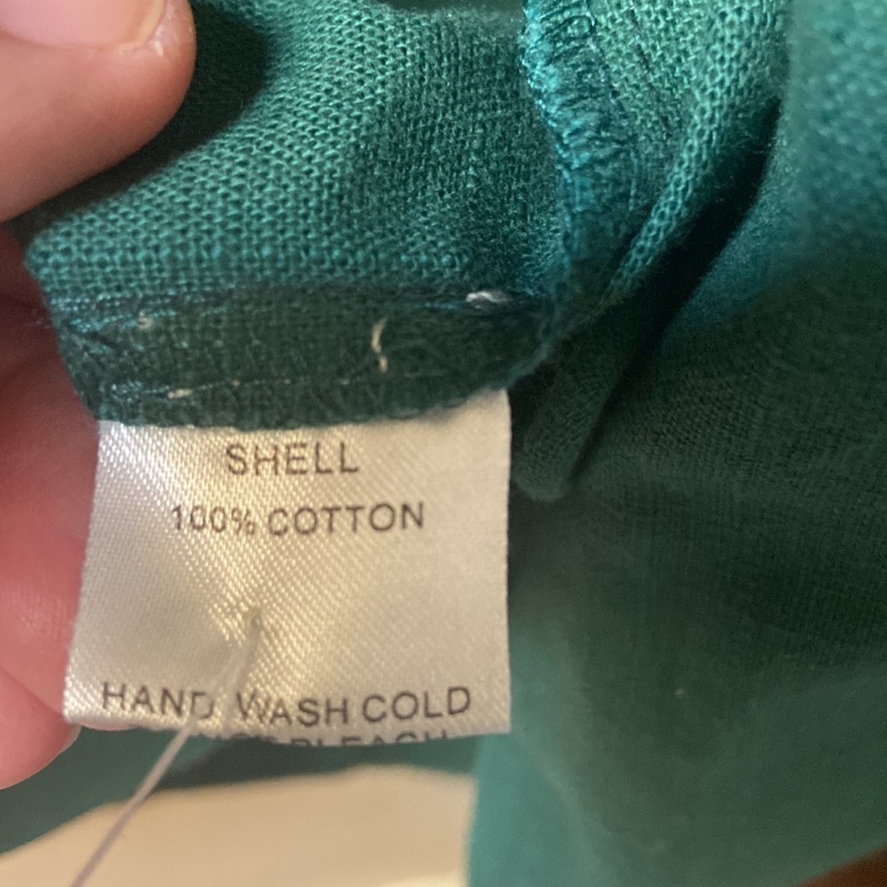 Sz S The Foxy Kind 100% Cotton Forest Green Oversized Blazer 69716 - Picture 10 of 10
